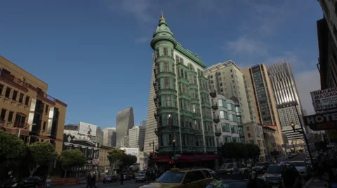 Hyper Lapse of Columbus Tower, San Francisco Stock-Footage 54765571