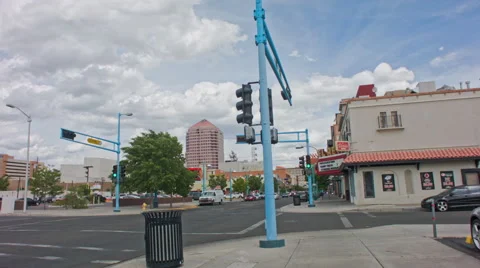 Hyper-Lapse Downtown Albuquerque Video stock 64694095