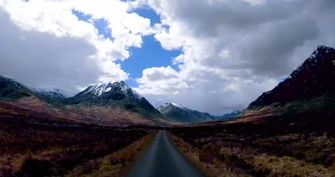 Hyper Lapse Driving Through the Scottish Highlands Stock Footage 125378803