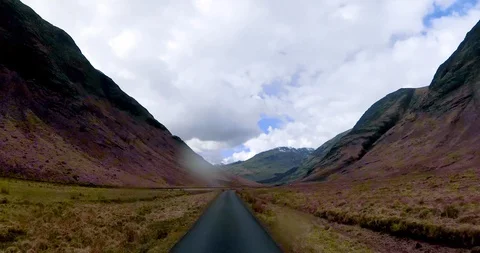Hyper Lapse Driving Through the Scottish Highlands Stock Footage 125378986