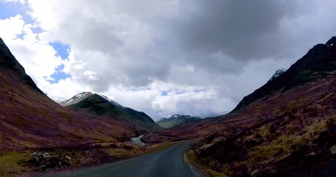 Hyper Lapse Driving Through the Scottish Highlands Stock Footage 125379413