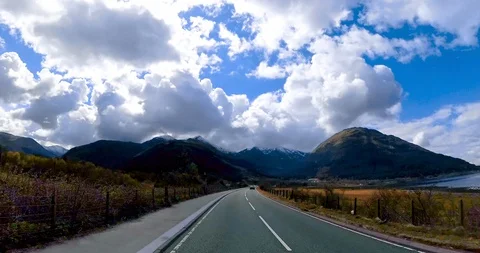 Hyper Lapse Driving Through the Scottish Highlands Stock Footage 125379698