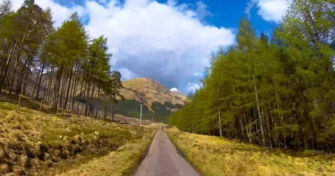 Hyper Lapse Driving Through the Scottish Highlands Stock Footage 125380576