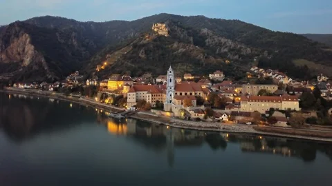 Hyper lapse of Durnstein, Austria Stock Footage 112561195
