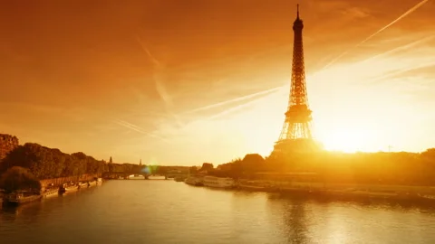 Hyper lapse Eiffel tower, Paris. France Stock Footage 99202866