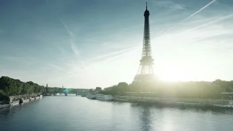 Hyper lapse Eiffel tower, Paris. France Stock Footage 99374327