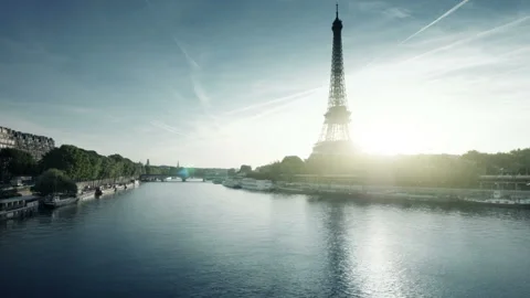 Hyper lapse Eiffel tower, Paris. France Video stock 106985348