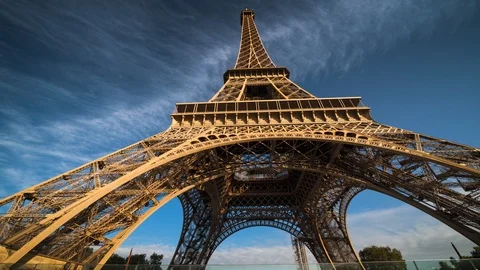 Hyper lapse, Eiffel tower, Paris. France Stock-Footage 117939397