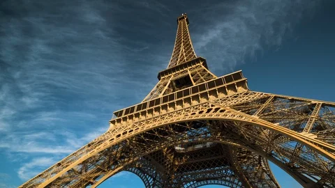 Hyper lapse, Eiffel tower, Paris. France Stock Footage 118238239