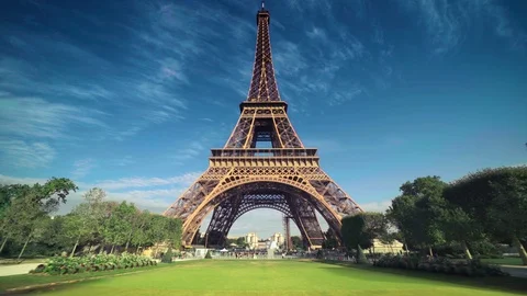 Hyper lapse, Eiffel tower, Paris. France Видео 118916440