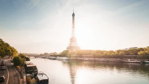 Hyper lapse, Eiffel tower, Paris, France Stock Footage 118926481