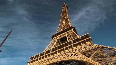 Hyper lapse, Eiffel tower, Paris. France Stock Footage 150519237