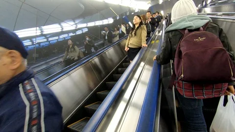 Hyper Lapse on Escalator Video stock 114331230