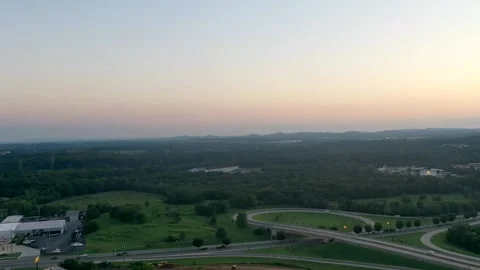 Hyper lapse of the interstate at Rush Hour Drone Stock Footage 263082325