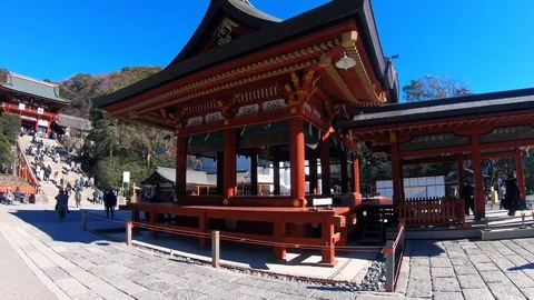 Hyper lapse in Japan temple. Stock Footage 130095159
