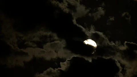 Hyper lapse of the moon Video stock 139283936