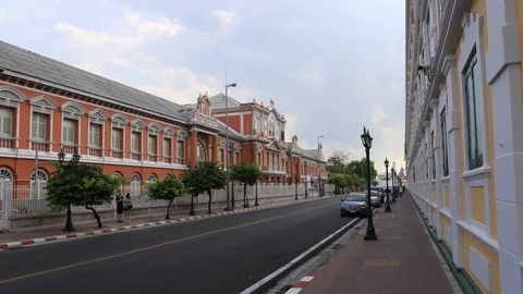 Hyper lapse of old European style building in Bangkok, Thailand. Stock Footage 117239327