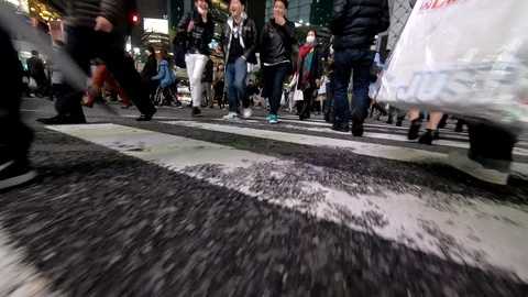 Hyper Lapse of Pedestrian Stock Footage 114331218