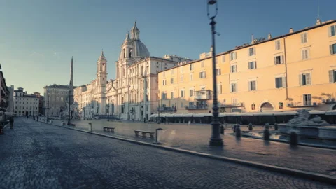 Hyper lapse. Piazza Navona, Rome. Italy Video stock 109423705