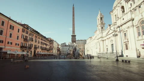 Hyper lapse. Piazza Navona, Rome. Italy Stock Footage 149535261