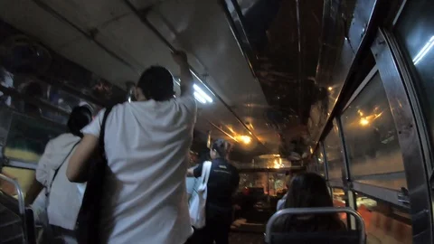Hyper Lapse/ Public bus in Bangkok Stock-Footage 106983580