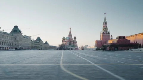 Hyper lapse of Red Square in Moscow, Russia Video stock 166939935