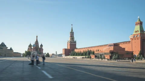 Hyper lapse of Red Square in Moscow, Russia Stock Footage 220190005