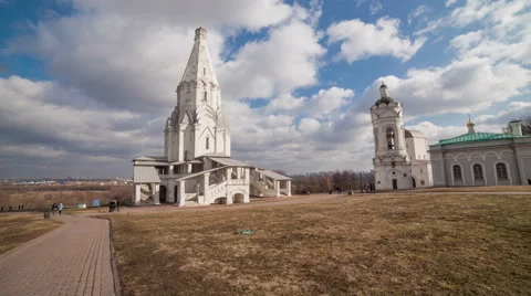 Hyper lapse spring day in Moscow Video stock 61952118
