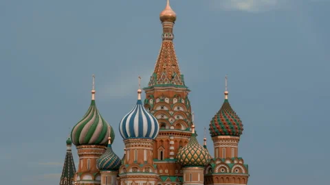 Hyper lapse St. Basil's Cathedral, Red Square of Moscow, Russia Stock-Footage 256012533
