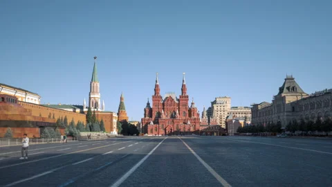 Hyper lapse, State Historical Museum and Red Square, Moscow, Russia Stock Footage 225303951