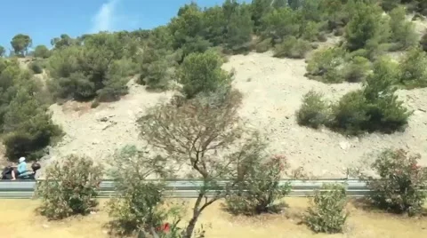 Hyper lapse traffic of street Stock Footage 52482775