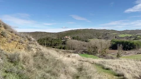 Hyper lapse of Valentuñana's monastery Stock Footage 170477273