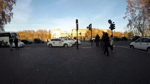 Hyper lapse video of streets of Rome Stock Footage 86737028