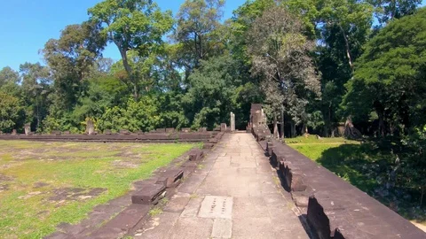 Hyper lapse walk in Baphuon temple at Angkor Thom (Shot B) Stock Footage 99728752