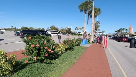 Hyper lapse walking of Kennedy Space Center Stock Footage 126624584