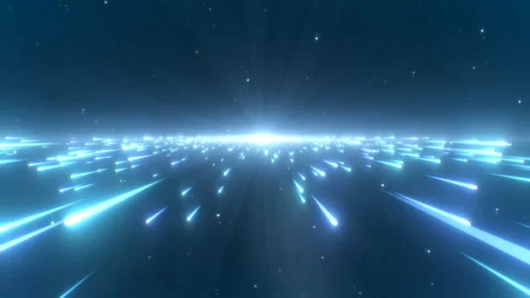 Hyper Light Speed Shooting Stars Flying Fast in Supernova Explosion Stock Footage 171899492