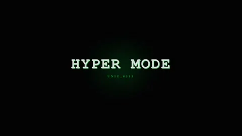 Hyper Mode Text Animation - Glitch Effect, Futuristic Digital Display Stock Footage 331568339