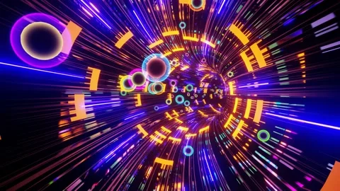 Hyper neon tunnel with balloons Stock-Footage 169626419