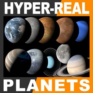 Hyper-Real Planets Pack 2.0 3D Model