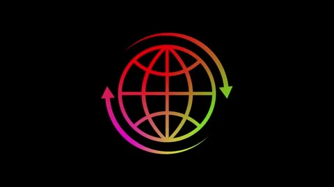 Hyper realistic animated  Earth in trendy stylish colours. Stock Footage 310221458