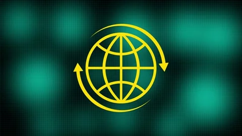 Hyper realistic animated Neon Earth in trendy stylish colours. Stock Footage 310221476