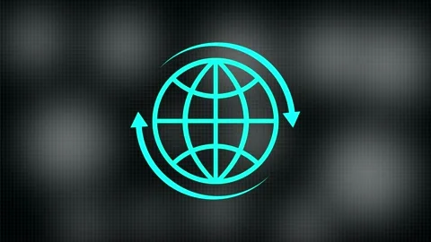 Hyper realistic animated Neon Earth in trendy stylish colours. Stock Footage 310221542