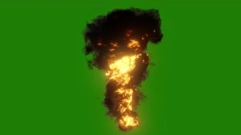 Hyper Realistic Massive Fire Tornado 4K Intense VFX Animation Stock Footage 320912449