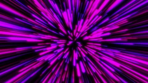Hyper star leap cosmic space neon pink purple abstract looped 4K video Stock Footage 302079922