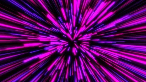 Hyper star leap cosmic space neon pink purple abstract image 8K illustration Stock Illustration