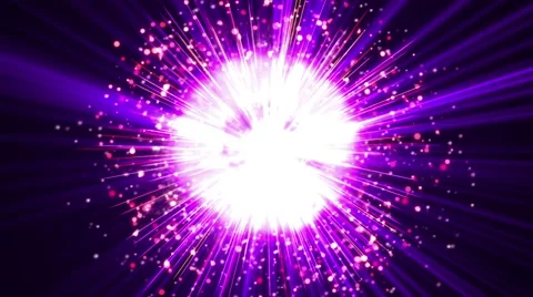 Hyper supernova or bigbang blast with lightning bolt shock wave explosion bomb 2 Stock Footage