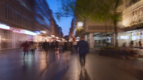 Hyper time lapse in the city Stock Footage 127827242