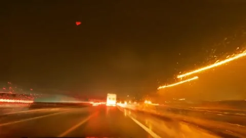 Hyper time lapse video of traffic travelling Stock-Footage 272181322