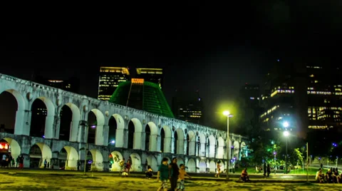 Hyper timelapse. Lapa / Rio de Janeiro Stockbeeldmateriaal 27802415