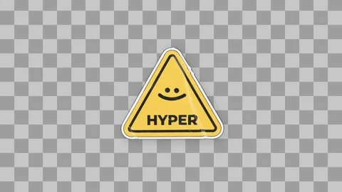 Hyper Warning Sticker Stock After Effects
